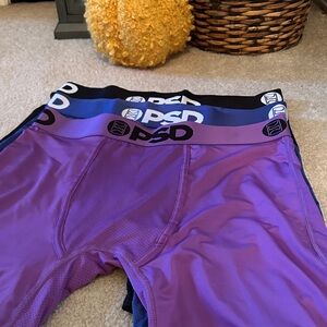PSD Boxer Briefs Duo - Vibrant Purple, Royal Blue, and Black